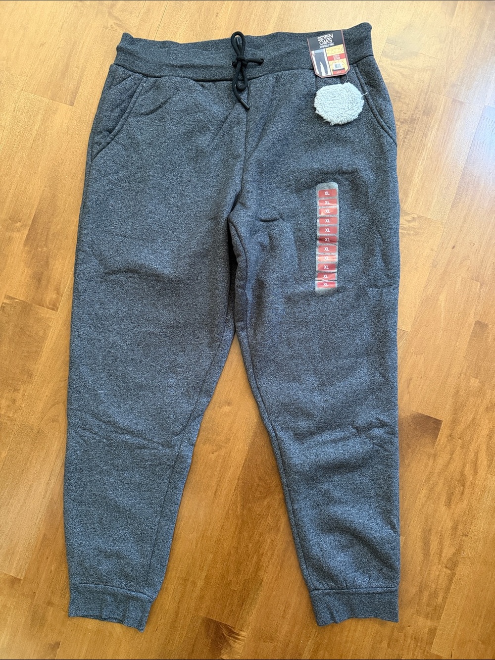 SEVEN OAKS Sherpa Lined Charcoal Gray Jogger